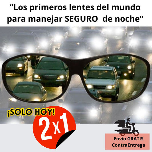 Lentes HD Nocturnas para Conducir + LENTES HD DE SOL ¡GRATIS!